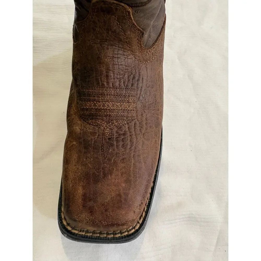 Durango Distressed Flag Western Boot Acorn Kids Size 3 Boys 8